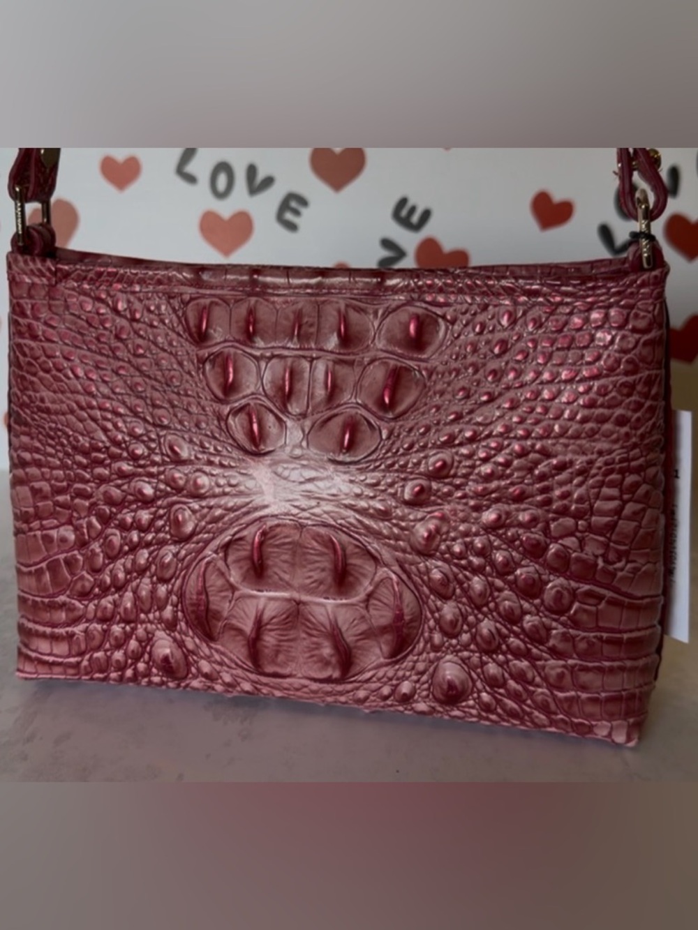 Brahmin Lorelei Pink assorted NWT Rich Beautiful Rose color  - HTF PRICE FIRM - Picture 9 of 11